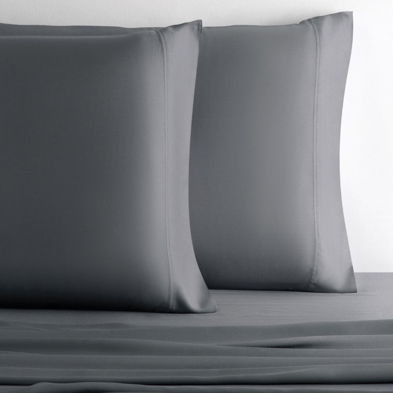 Cariloha Retreat 2-Piece Sateen Pillowcase Set | Lyocell Material | Breathable, Corner Straps, Extra soft & Cooling