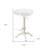 23" White Iron Backless Adjustable Height Bar Chair
