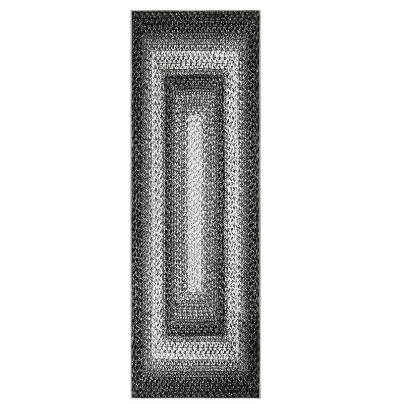Machine Washable Area Rugs with Non-Slip Backing for Hallway Living Room Bedroom Kitchen and Laundry Room Vintage Carpet Low Pile Rug