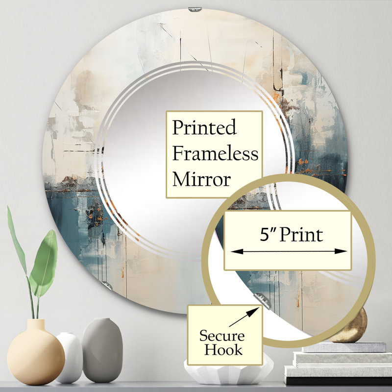 Miroir mural Minimalisme Ephemeral Power, moderne, 24 po x 24 po