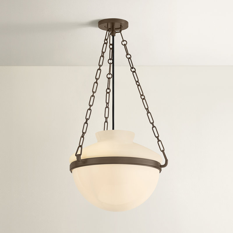 Paradigm Pendant by Lauren Liess x Troy, 15W, 22.25" H x 4.75" W x 0.75" D, Bronze
