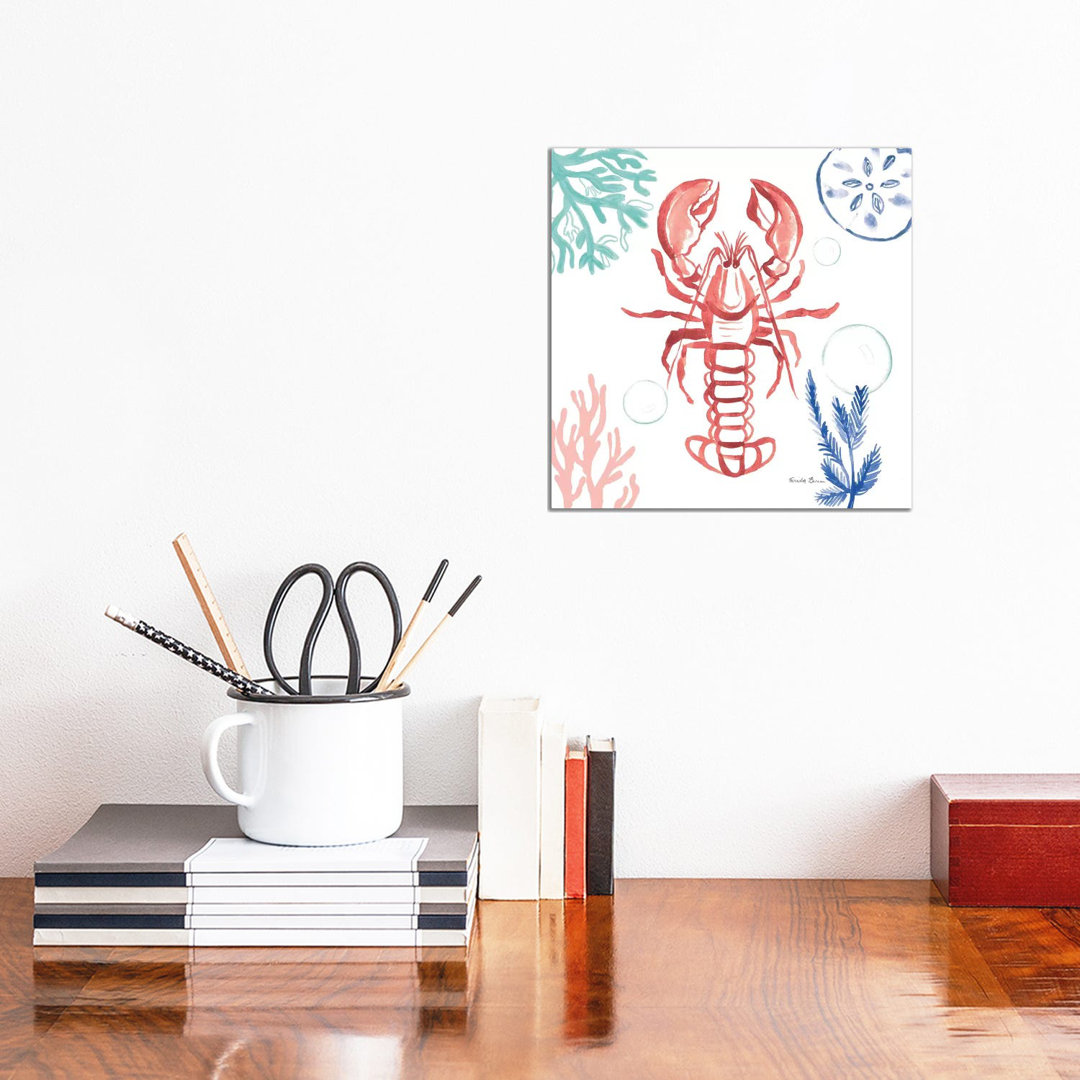 Coastal Jewels VI Coral Cove by Farida Zaman - Wrapped Canvas Print