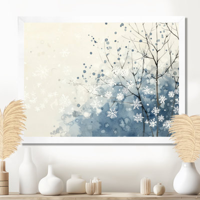 Snowflakes Falling In Winter II - Winter Landscape Wall Décor