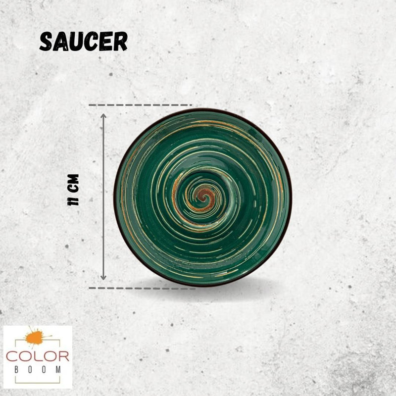 Wilmax Colourboom 11cm Saucer, Green