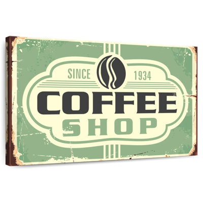 Plaque murale logo café