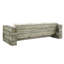 Manteo Rustic Coastal Outdoor Patio Sofa Set With Fire Pit Table In Light Grey Beige