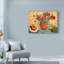 « pommes et fleurs », reproduction de peinture à l’aquarelle sur toile tendue-33540007