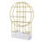 70.8 Inch Round Office Bookcase Bookshelf, Display Shelf, Two Drawers,Frame