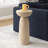 Sleek Cylinder Sandstone Side Table-621090166