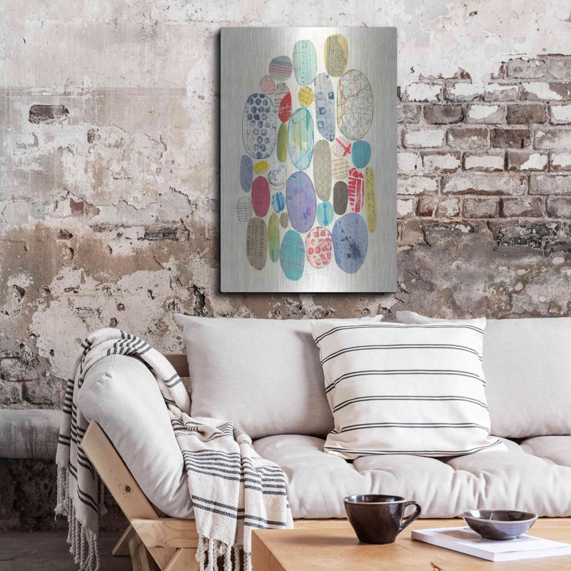 Art mural en métal Wrought Studio ™ «Geometric Collage I» par Courtney Prahl, H 36 po x l 24 po