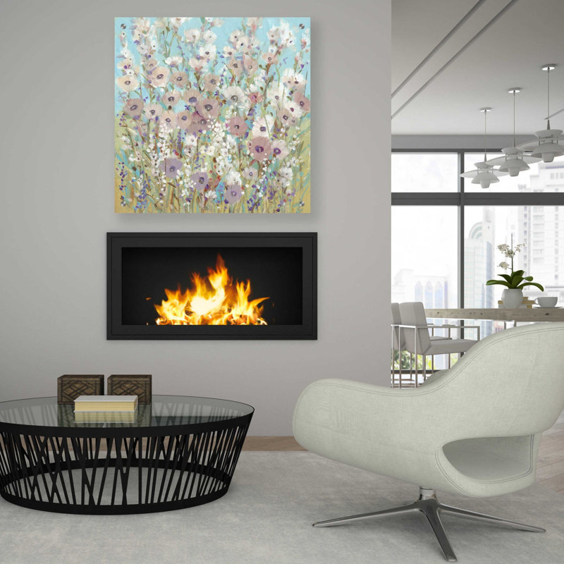«Mixed Flowers II» par Tim O'Toole, art mural en verre acrylique, H 36 po x l 36 po x P 0,2 po