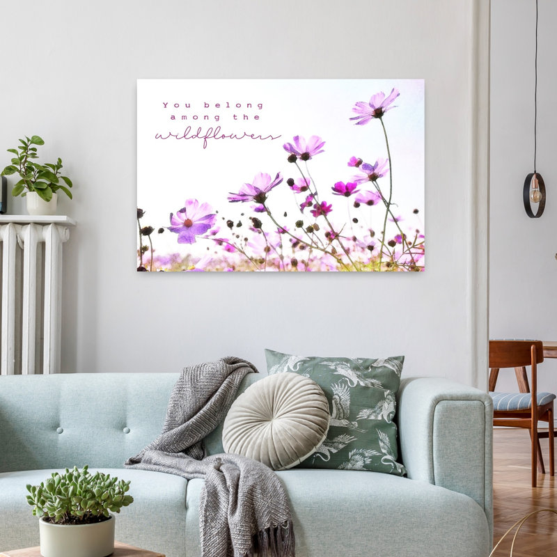 Fleur de printemps parmi les fleurs sauvages, H 24 po x l 36 po