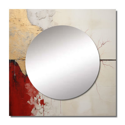Amanoa Minimalism Horizon - Abstract Large Square Mirror Wall Decor For Bedroom