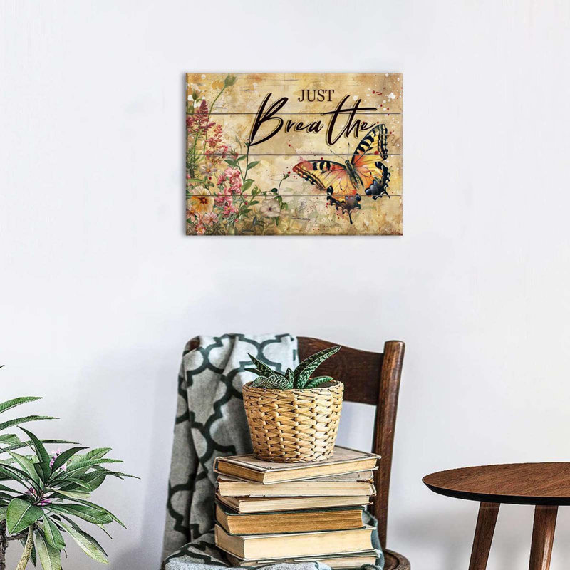 Just Breathe Wall Art, H 12 po x l 16 po