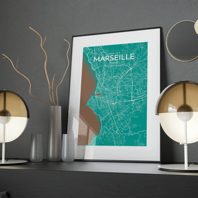 «Marseille City Map», impression