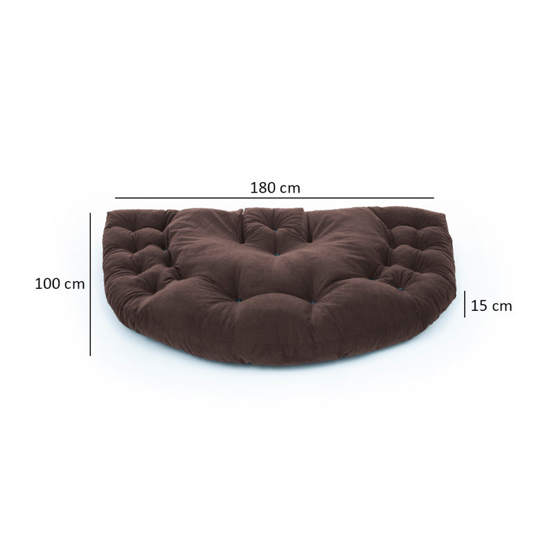 Fauteuil poire standard classique, Polyester à 100 % de couleur brune