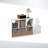 4-Cube Bookcase, Thick Frame, Black Dark Oak-119847680-120436670