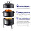 Barbecue vertical au charbon Laravist 20 po - Fumoir extérieur portatif pour barbecue