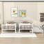 Lit superposé simple au-dessus de simple avec lit gigogne Davyan-775507625