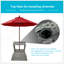 Table d'appoint en osier de rotin avec trou pour parasol Outsunny