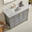 Ensemble de meuble-lavabo simple autoportant 48 po avec 2 poignées entièrement assemblé