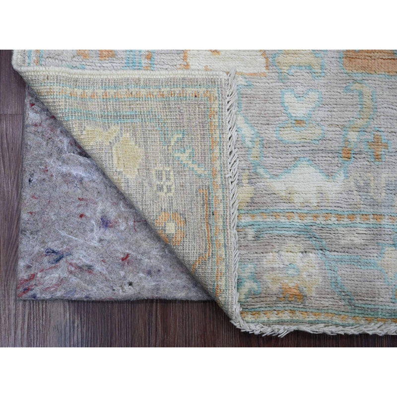 Tapis en laine noué à la main 100% laine Angora Ouserk 2 pi 10 po x 4 pi 9 po gris 0D78658F98A54DAE88843295B1E6C6B7
