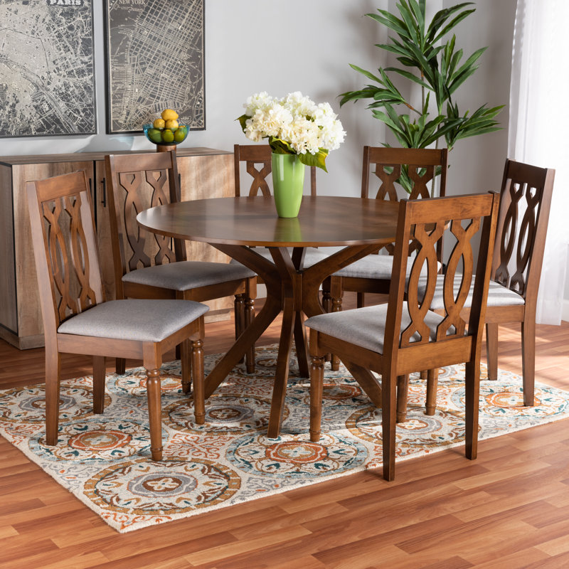 Ensemble repas pour 6 personnes Rizzo, Walnut Brown
