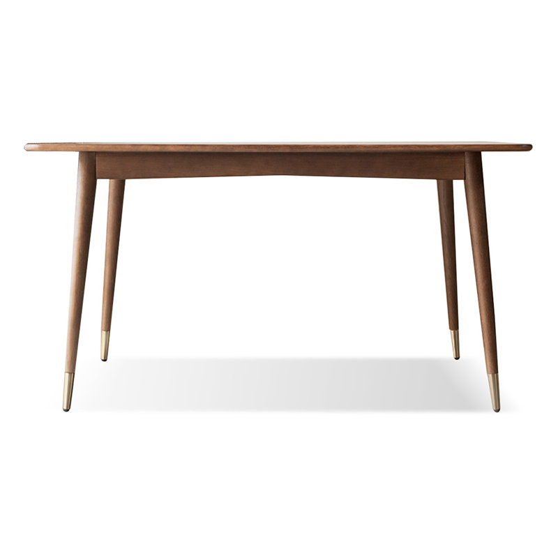 Brown Rectangular Solid Dining Table For Dining Room/Kitchen, 29.53"H x 55.12"L x 31.5"W