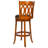 Brockway Swivel Upholstered Faux Leather Counter Stool with Solid Wood Frame