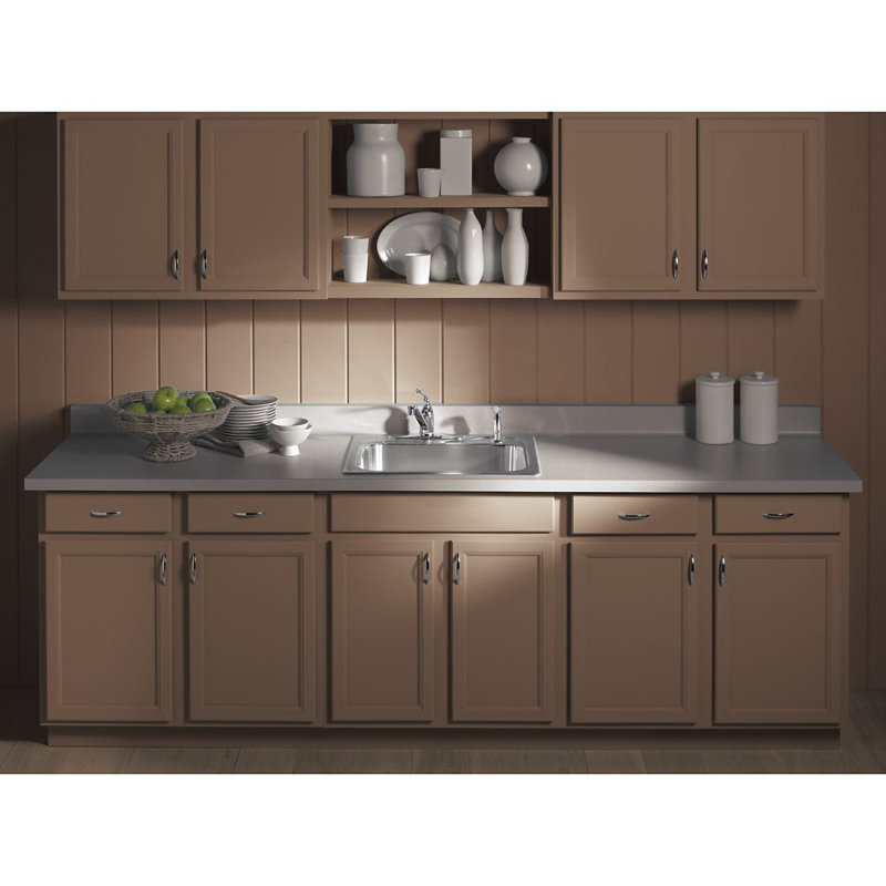 Sterling By Kohler Southhaven 22'' W Single Bowl Stainless Steel Drop-In Kitchen Sink with 3 Faucet Holes