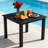All Weather Outdoor Table and Chairs 12 Pieces Patio Dining Sets Outside Furniture With Aluminum Frame HIPS Modern Patio Dining Set for 8 Person for Outside Backyard/Porch/Deck, 4-Tables 8-Chairs, Black-126661517-126661515