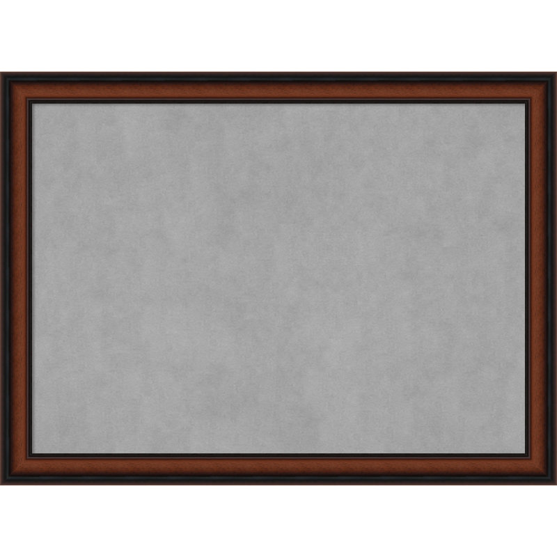 Tableau magnétique encadré étroit noyer de Chypre, H 23 po x l 31 po