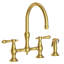 Chesterfield Kitchen Bridge Faucet with Side Spray-351712975