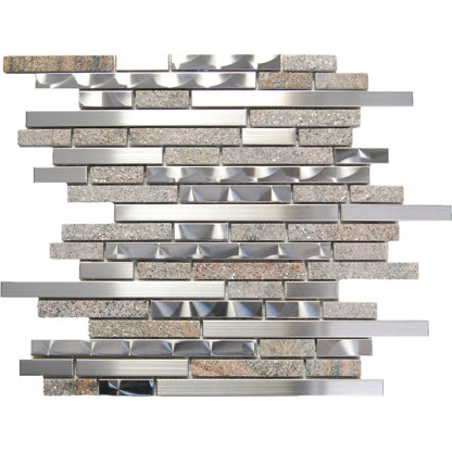Random Sized Metal Mosaic Tile