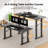 4 Legs Standing Desk With Dual Motor, 55 X 28 Inch Adjustable Height Desk With Power Outlets & LED Lights, Home Office Computer Workstation Sit Stand Up Desk With 3 Memory Preset