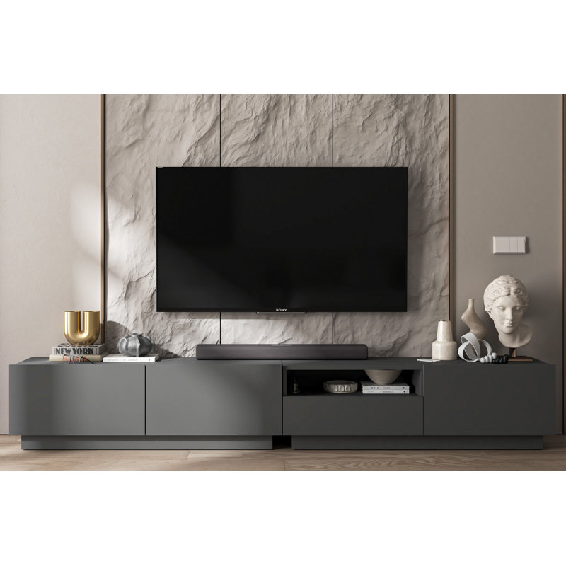 Chantai TV Stand 240, Grey/Brown/Blue