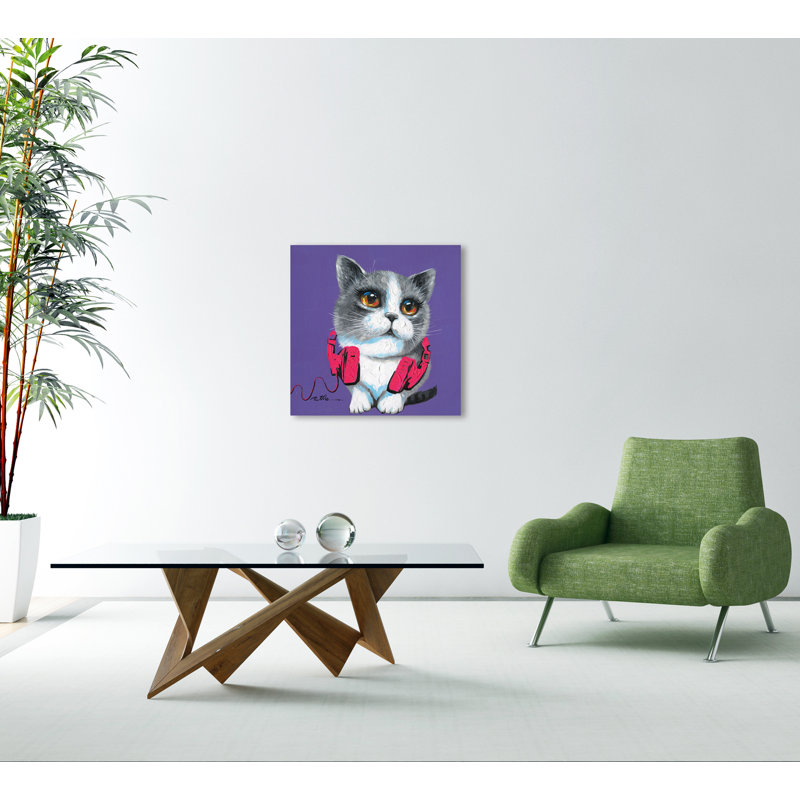 Cool Cat - Wrapped Canvas Painting