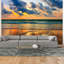 Murale coucher de soleil coloré sur la plage-648365012