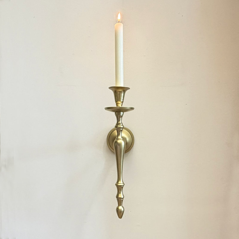 Town House Taper Candle Sconce, Gold
