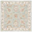 Tapis turquoise / ivoire en laine fait à la main Desmondia-253639742