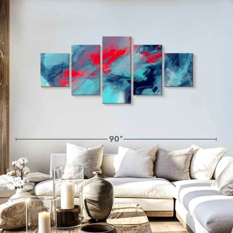 Champ de couleur abstrait, H 30 po x l 68 po