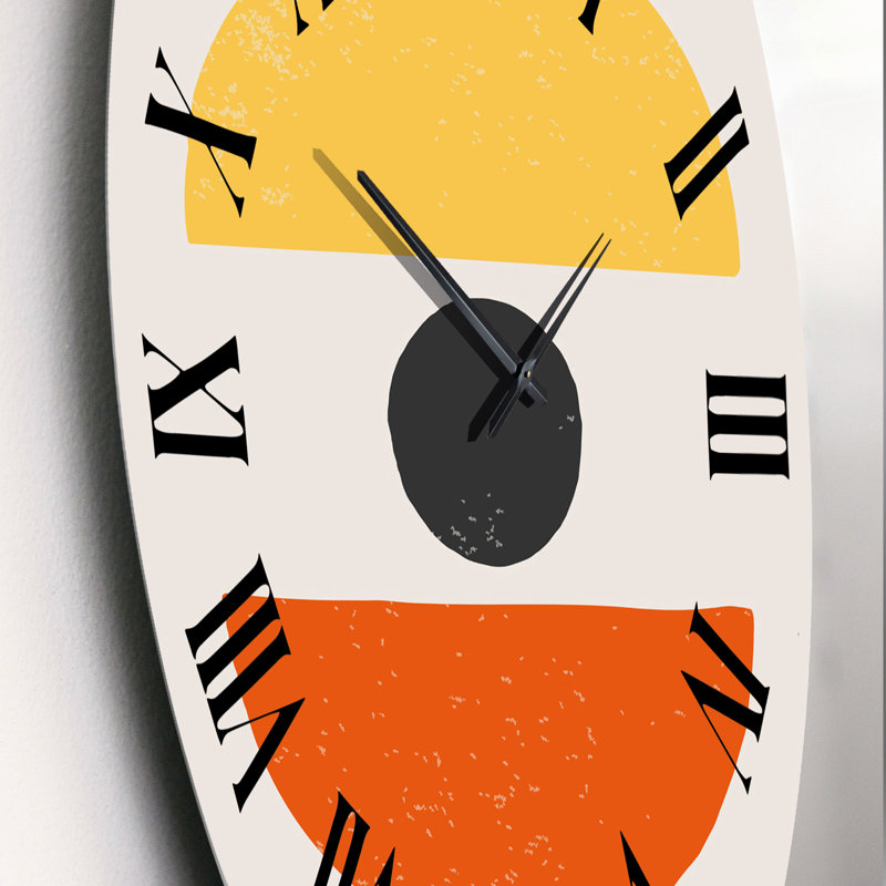 Horloge murale 20S Minimalistic Geometric Design I - Mid-Century, Très grand