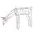 68cm Large 3D Twinkling Reindeer Christmas Lighted Display with Pre-Lit 80 LED