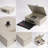 Fireproof Document Box with Key Lock & Fireproof Money Bag, Fire Resistance Security Chest, Fireproof Box for Documents (White, Large)