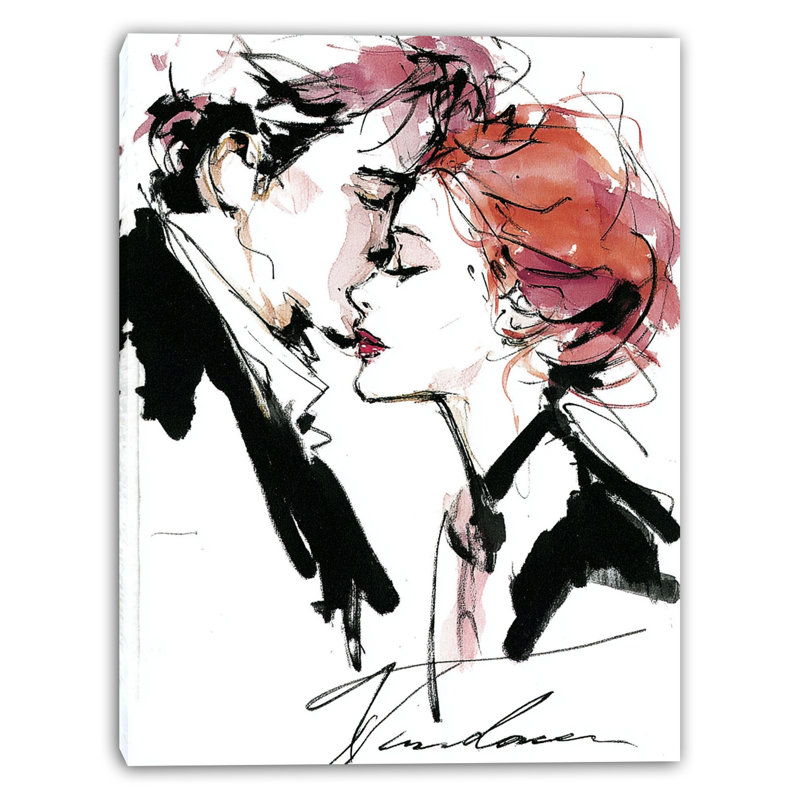 Art mural romantique sur toile tendue, H 40 po x l 30 po