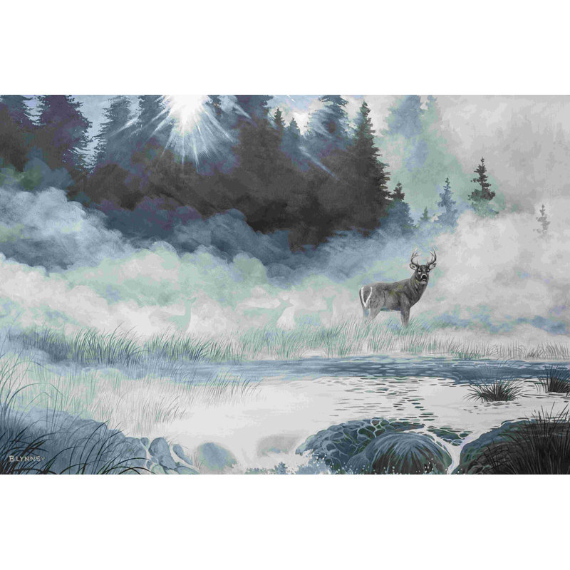 " Deer Path III " by B. Lynnsy, 20" H x 30" W