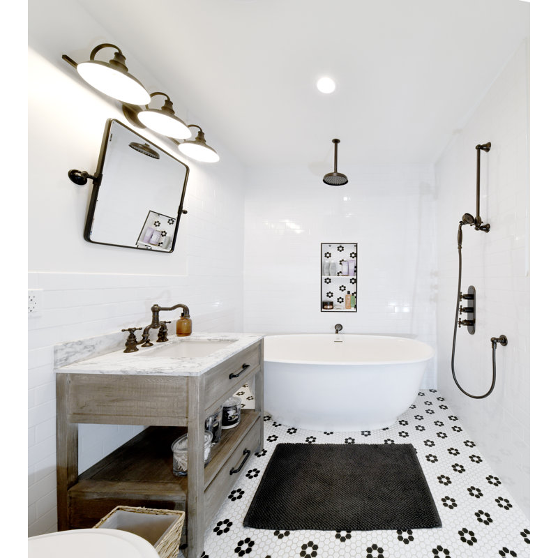 Liberty 63'' L Freestanding Soaking Bathtub, Glossy White