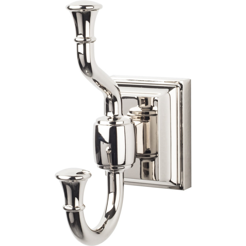 Stratton Bath Wall Mounted Hooks, Polished Nickel