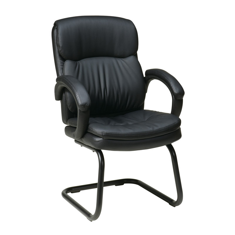 Chaise de salle d'attente en cuir avec cadre en métal Nasma