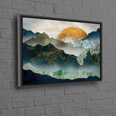 Sun Canvas Art Featuring Ridge Mountains Landscape Personalized Luxury Printed Gift Ideal for Home Decor